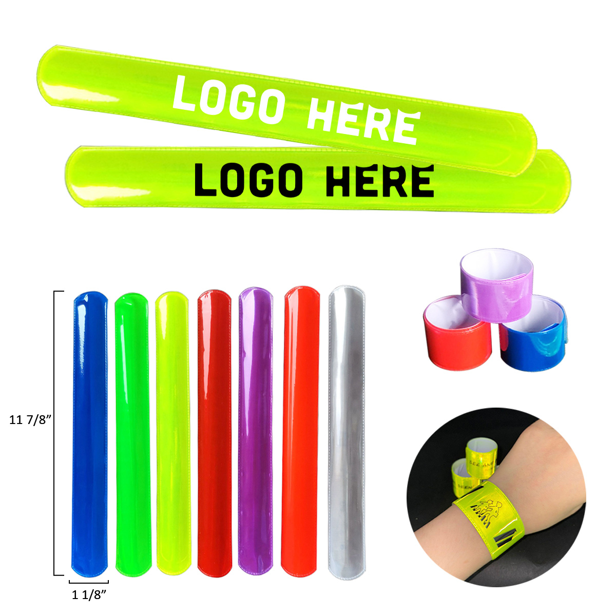 Reflective Safety Slap Bracelets