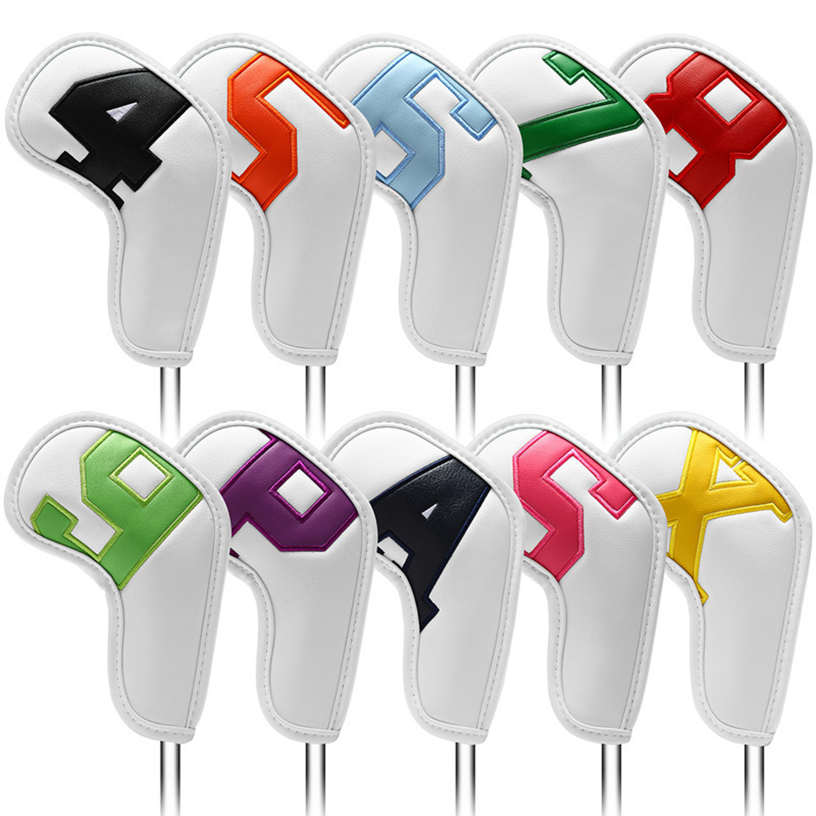 Golf Iron Numbered Head Covers Set Of 10
