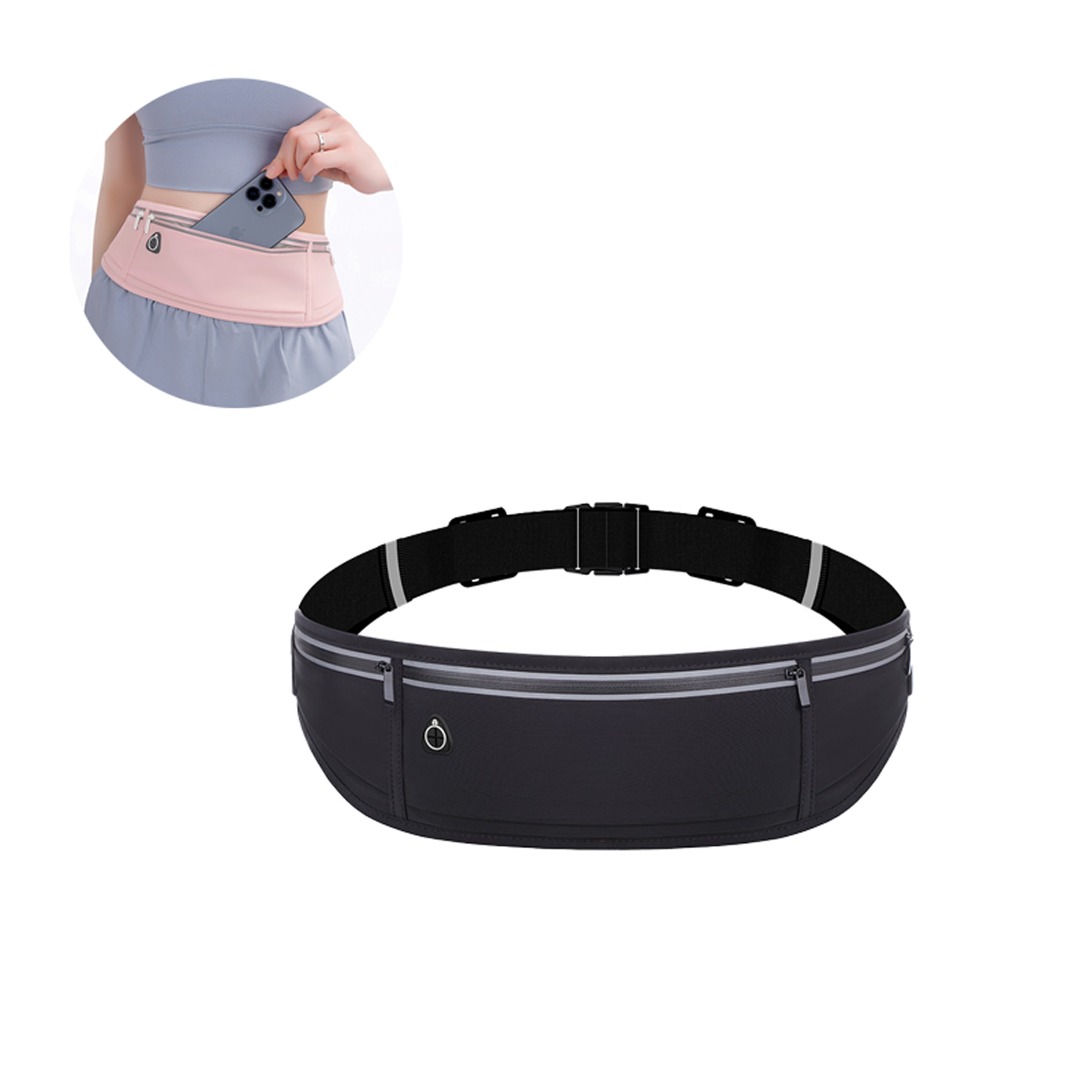 Breathable and Adjustable Fitness Waist Belt Bag