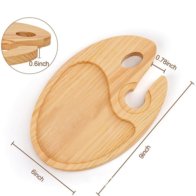 Wooden Wine And Snack Tray