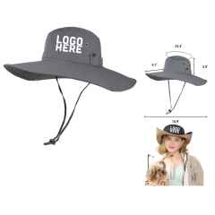Outdoor Large-Brimmed Foldable Denim Bucket Hat