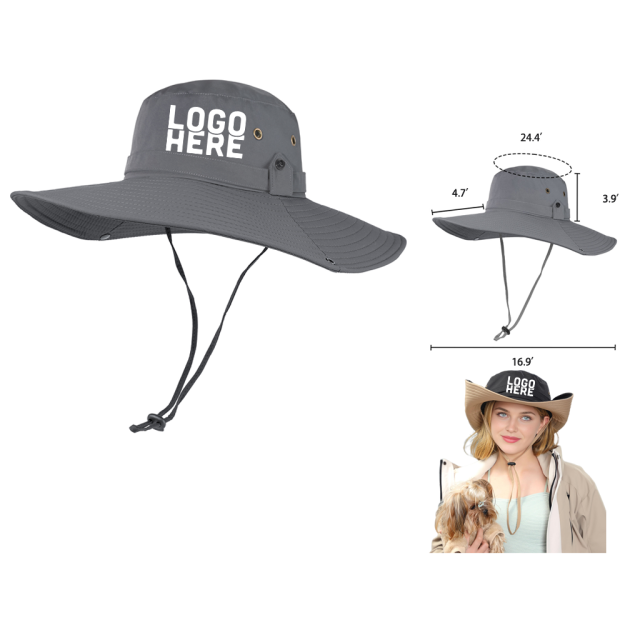 Outdoor Large-Brimmed Foldable Denim Bucket Hat