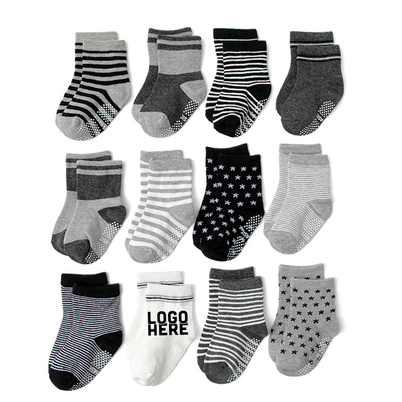 Combed Cotton Non-Slip Dispensing Children's Socks