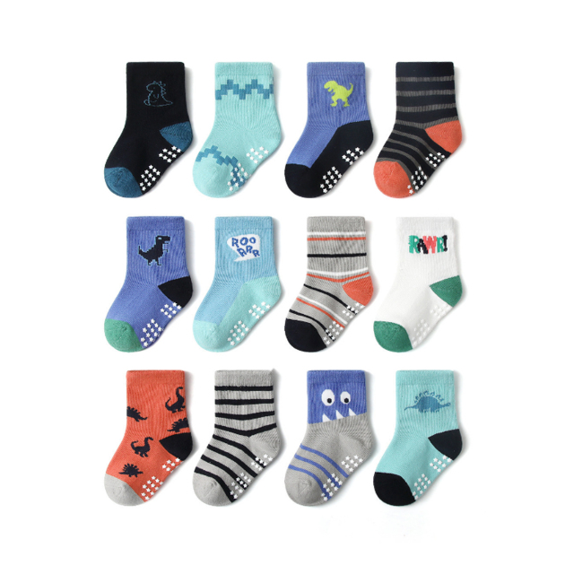 Combed Cotton Non-Slip Dispensing Children's Socks