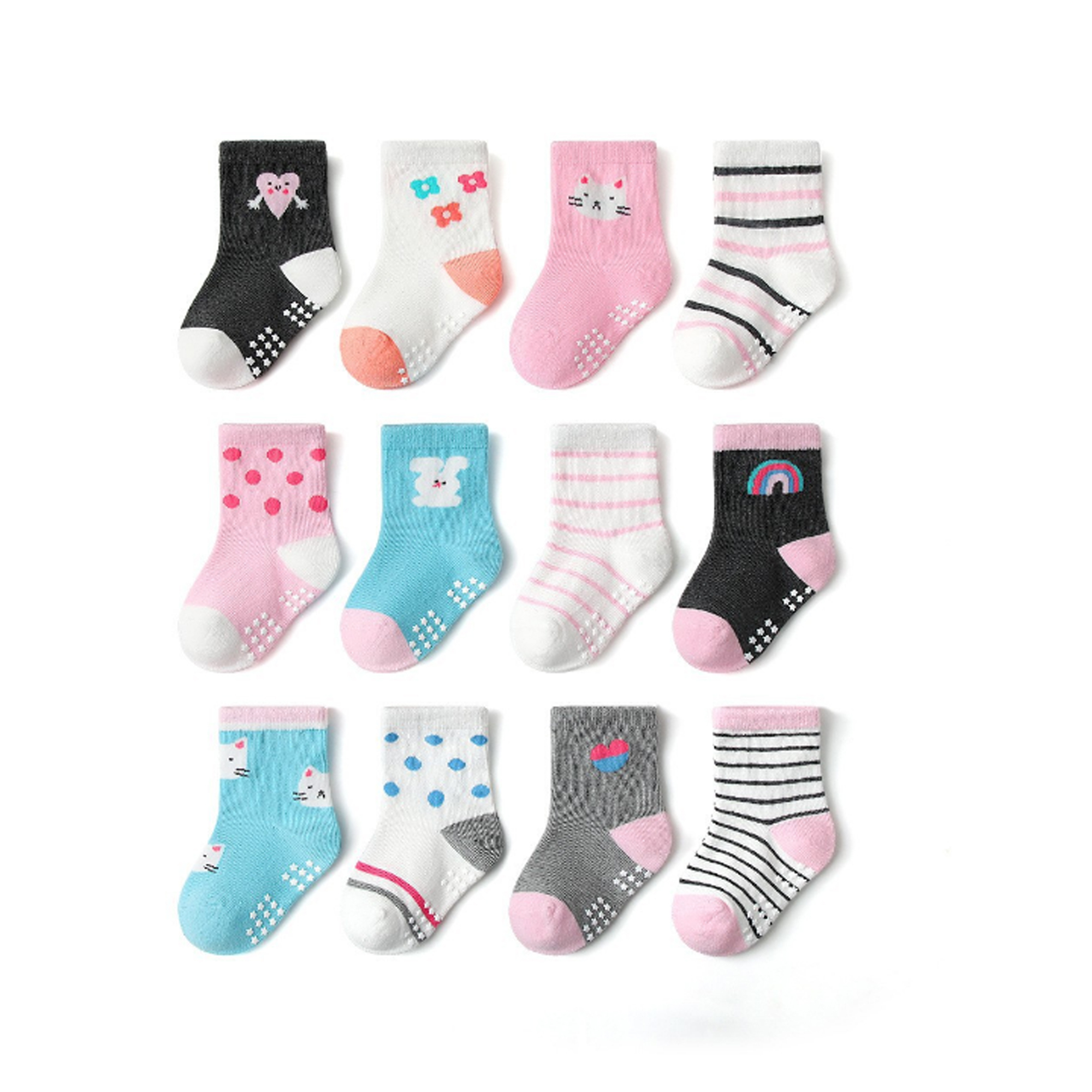 Combed Cotton Non-Slip Dispensing Children's Socks