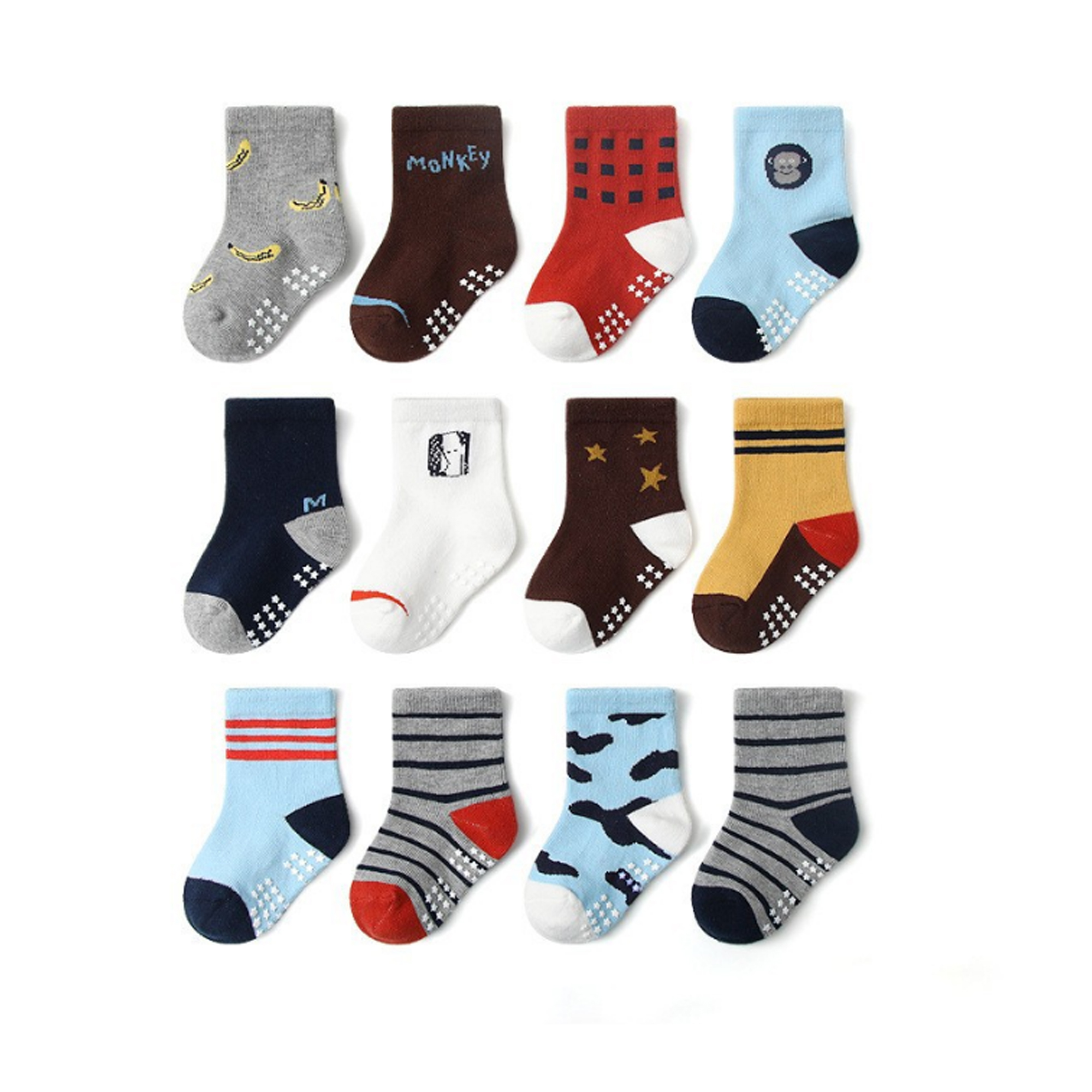 Combed Cotton Non-Slip Dispensing Children's Socks
