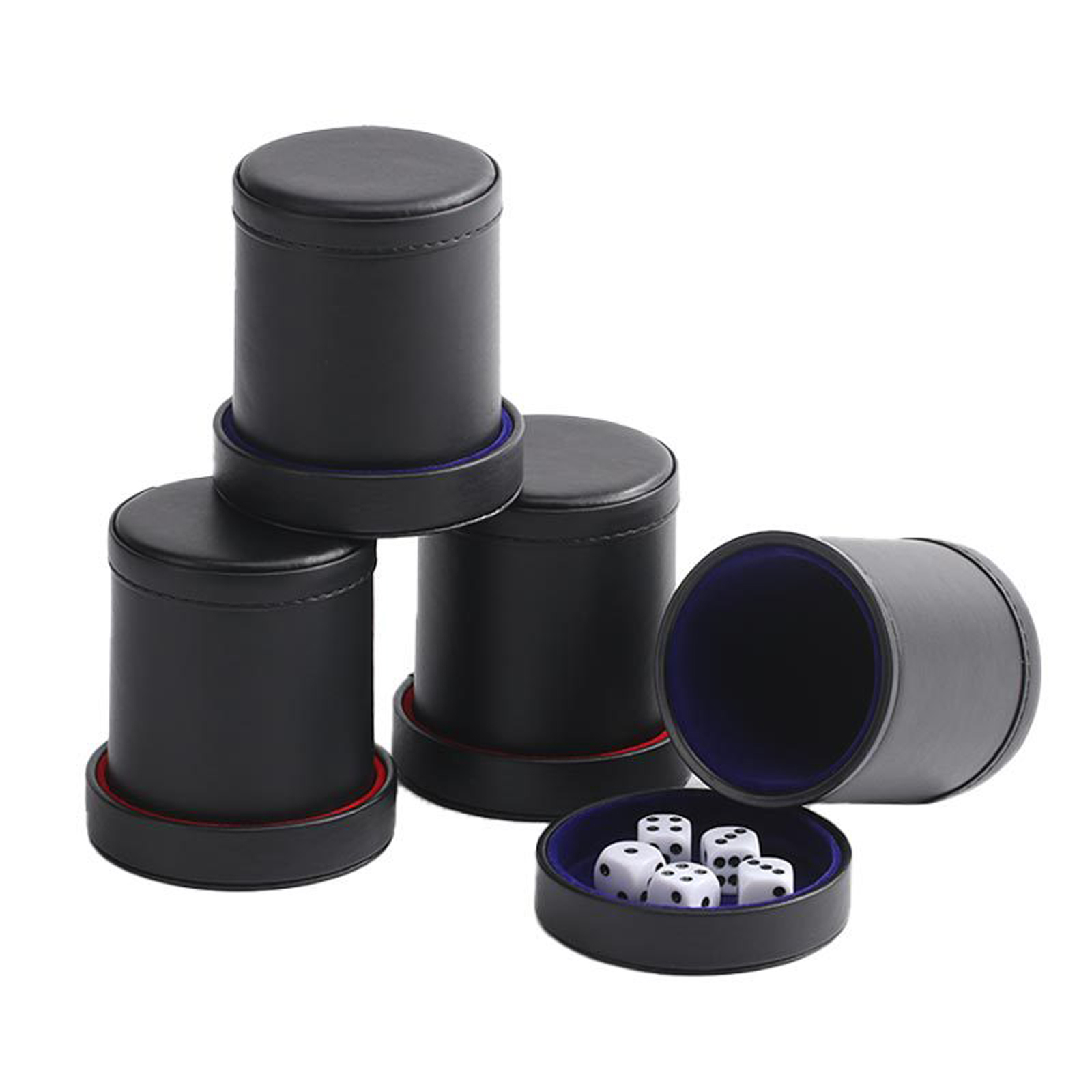 PU Leather Dice Cup with Lid