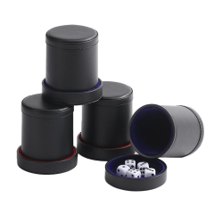 PU Leather Dice Cup with Lid