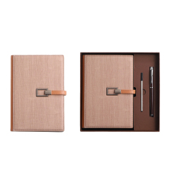Business Leather Journal Gift Set with Metal Pen