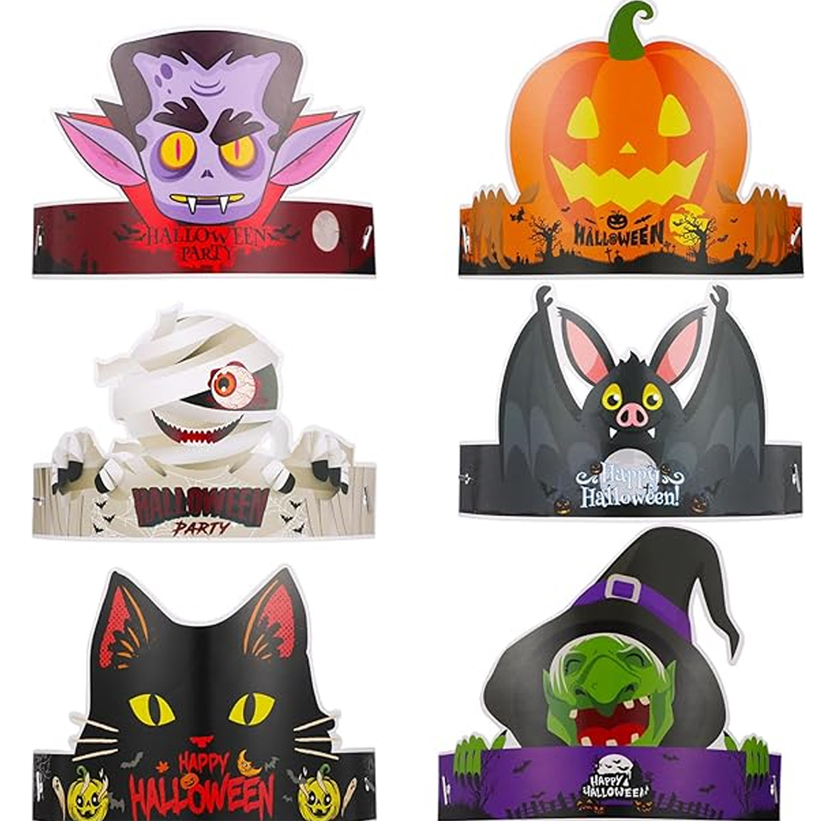 Halloween Paper Party Hats For Photo Props