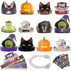 Halloween Paper Party Hats For Photo Props