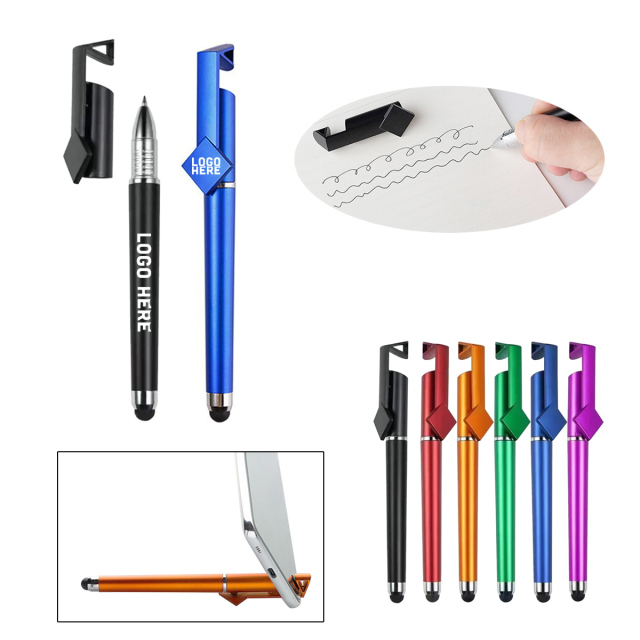 Plastic Stylus Pen With Phone Stand
