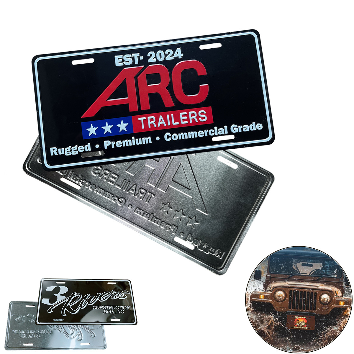 Custom Stamped Aluminum Plates