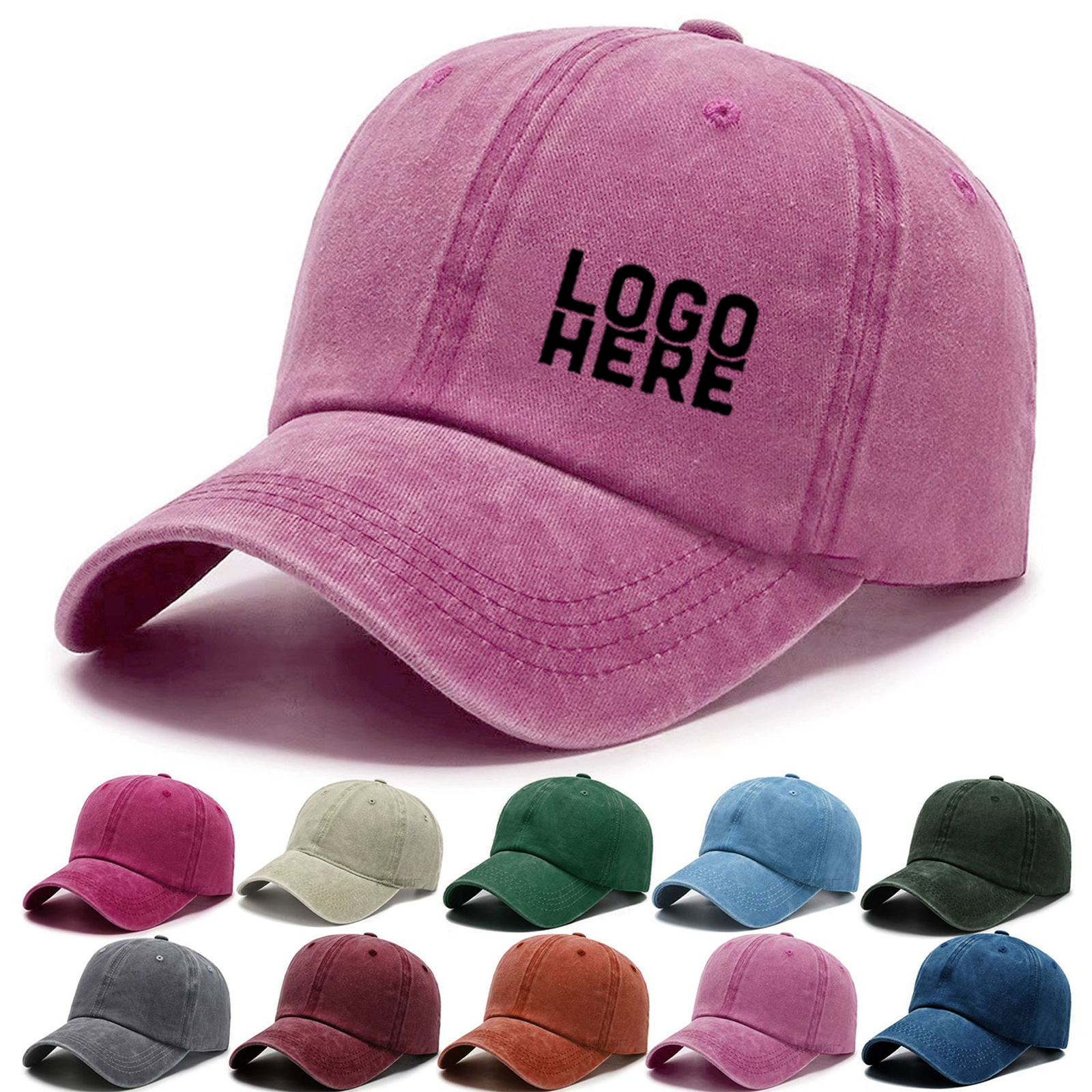 Washed Cotton Custom Cap
