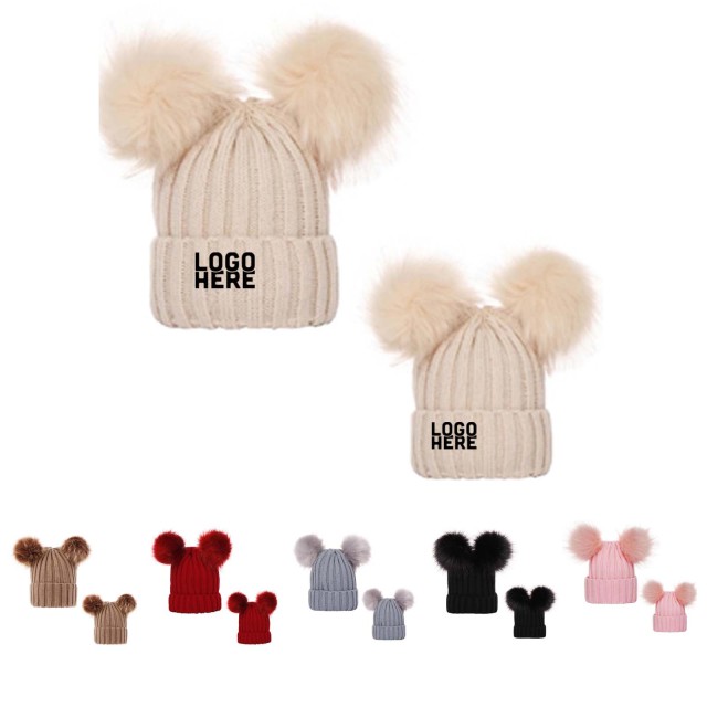Family Matching Ribbed Knit Beanies