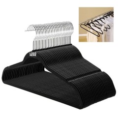 Plastic Flocking Non-Slip Hanger For Adults