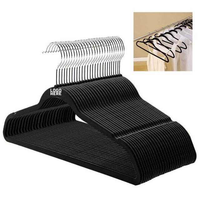 Plastic Flocking Non-Slip Hanger For Adults