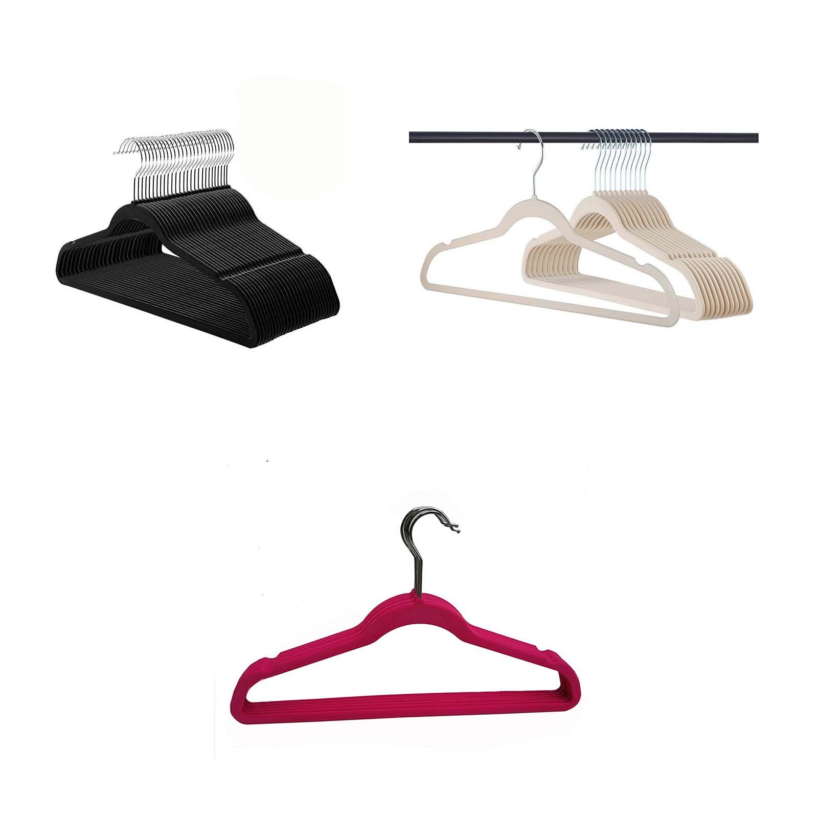 Plastic Flocking Non-Slip Hanger For Adults