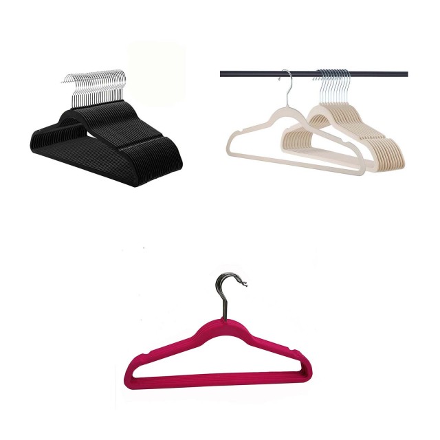 Plastic Flocking Non-Slip Hanger For Adults