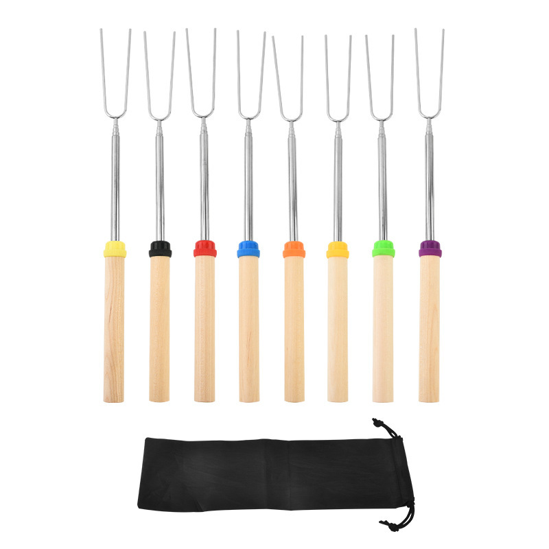 8-Color Retractable BBQ Fork