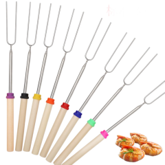 8-Color Retractable BBQ Fork