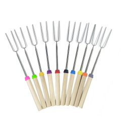 8-Color Retractable BBQ Fork