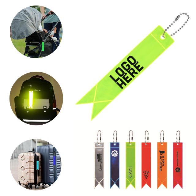 Safety Reflector Chain Colored Pendant
