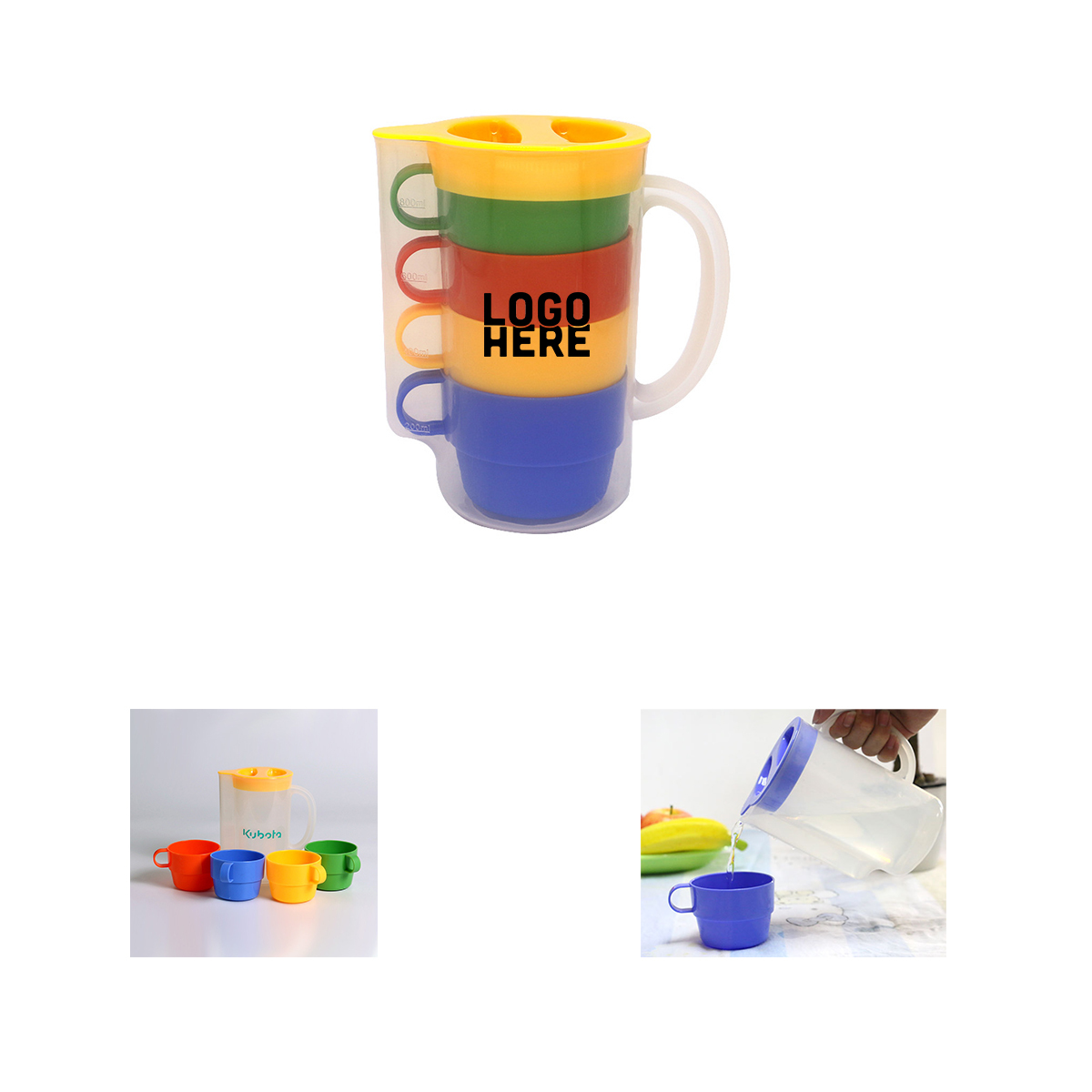 Rainbow Plastic Cup Set