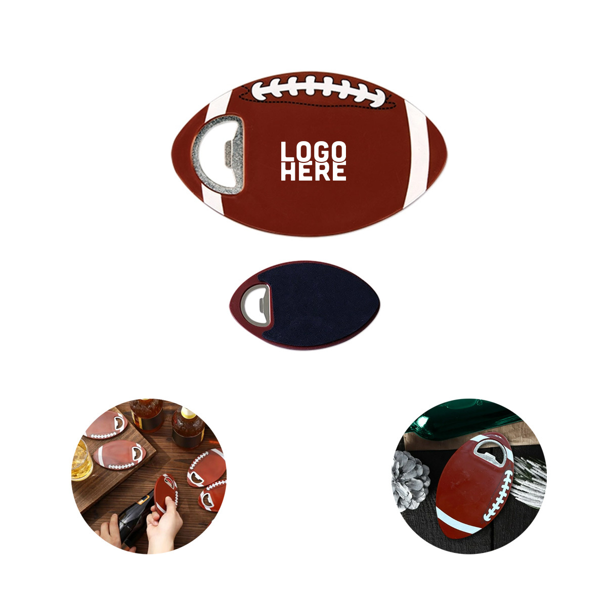 Sports Football Coaster Bottle Opener