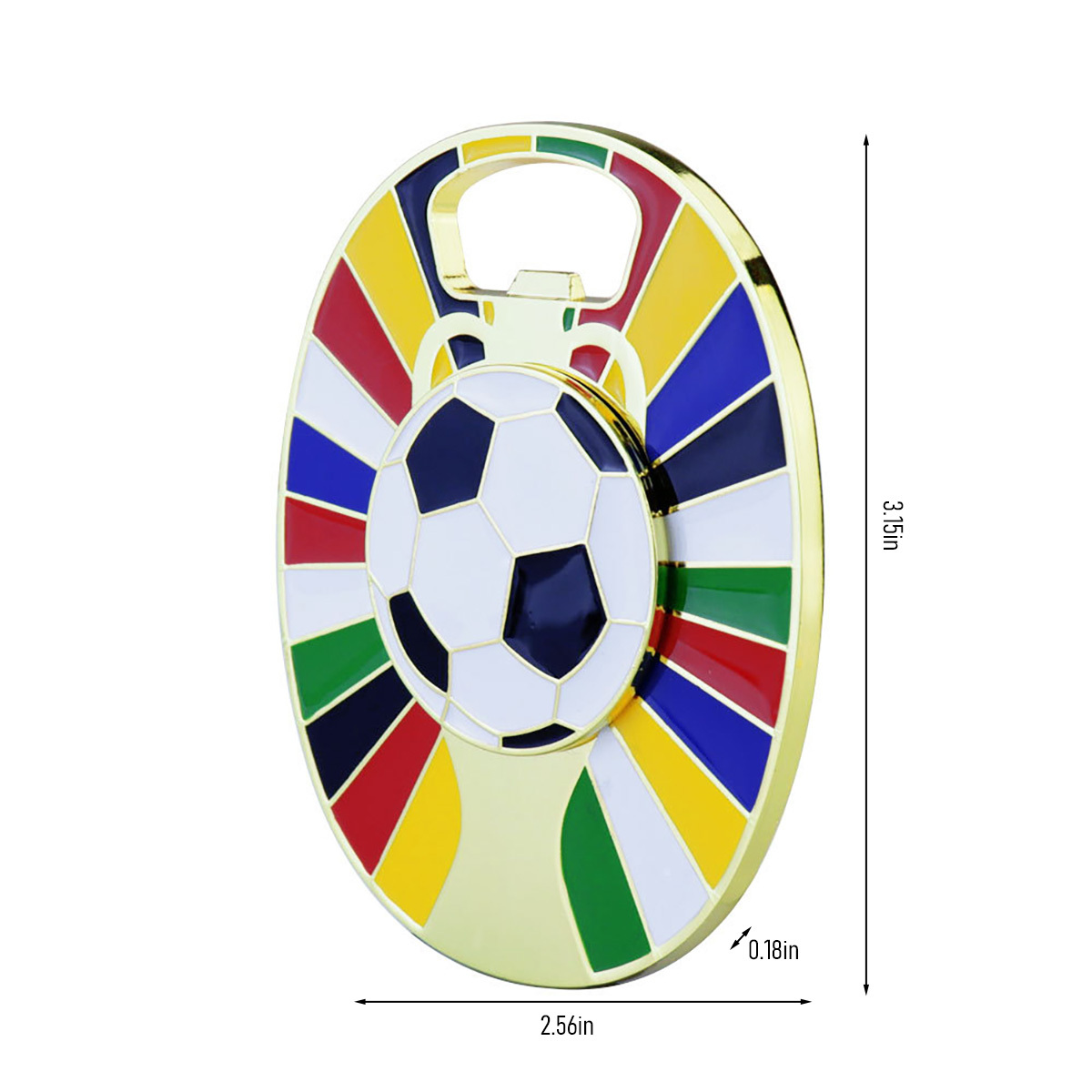 Personalised Metal Football Bottle Opener