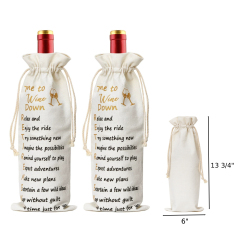 280 GSM Canvas Drawstring Wine Bag