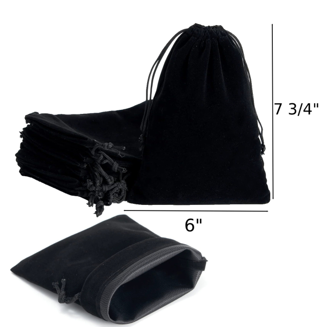 Flocked Gift Drawstring Bag
