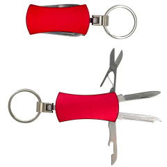Aluminum multi tool with keychain