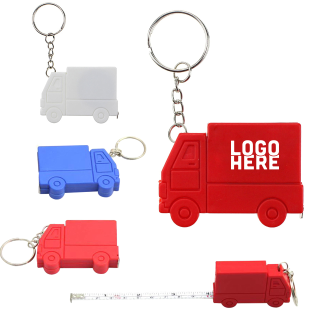 Mini Truck Shape Tape Measure Keychain