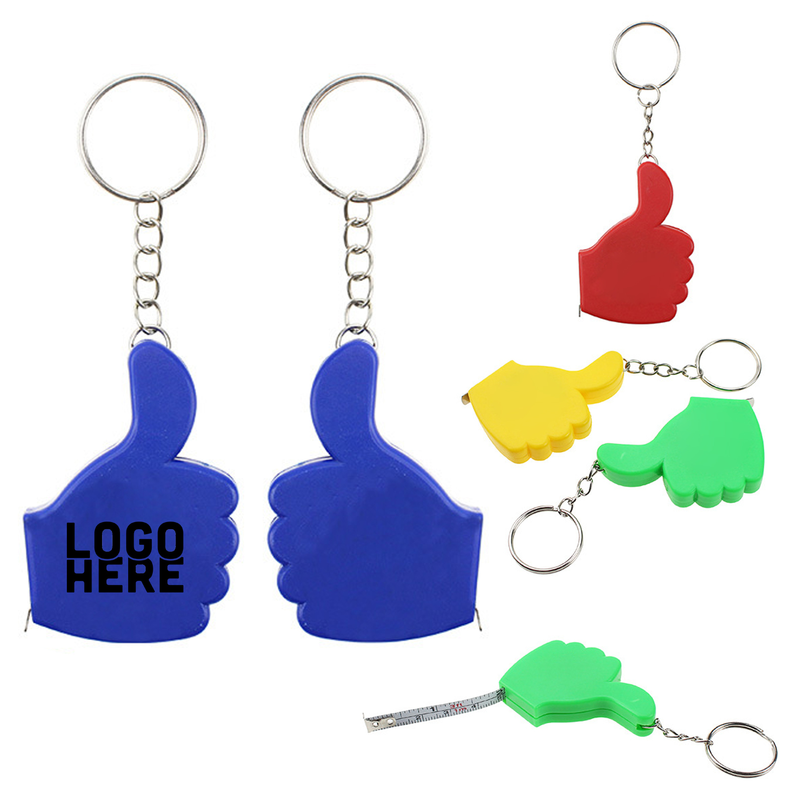 Thumb Shape Measuring Tape Key Chain