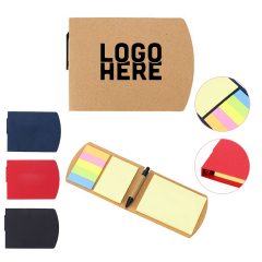 Sticky Notes Memo Pad with Ballpoint Pen
