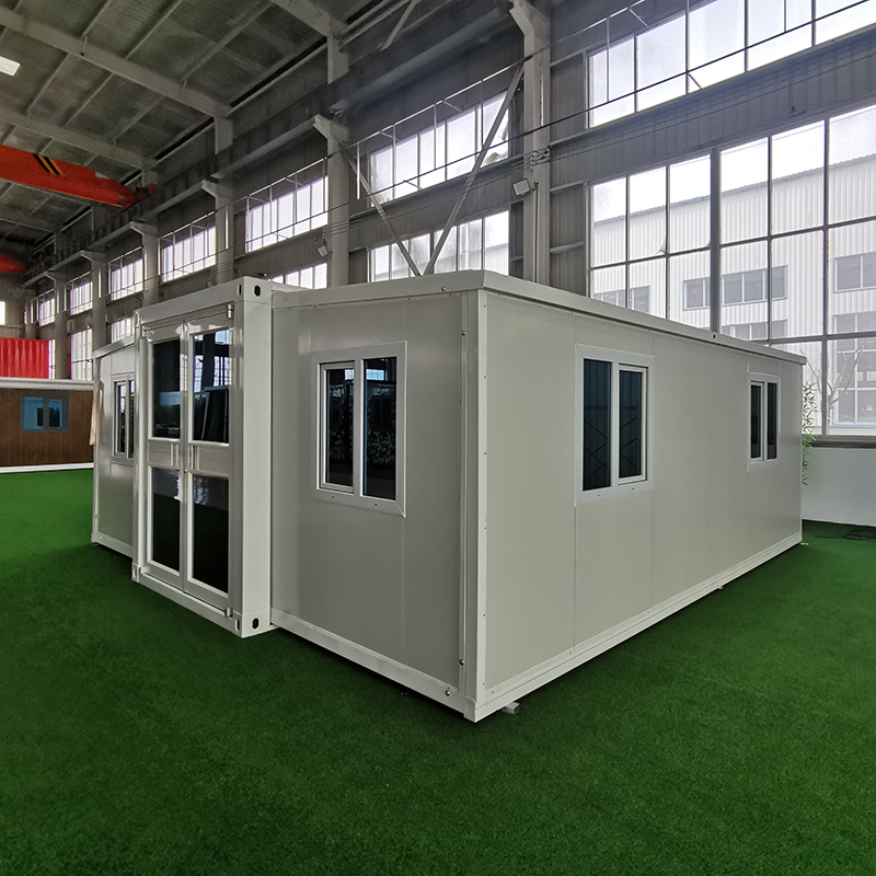 White Exterior Cladding Expandable Container House | Modular Homes