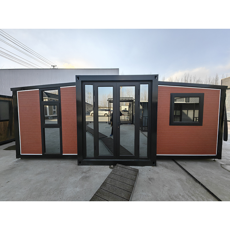 Red Exterior Cladding 20Ft Expandable Container House | Modular Homes