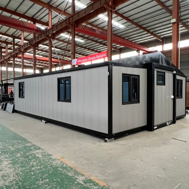 30ft Tiny House Foldable Modular House With Porch + Shelter