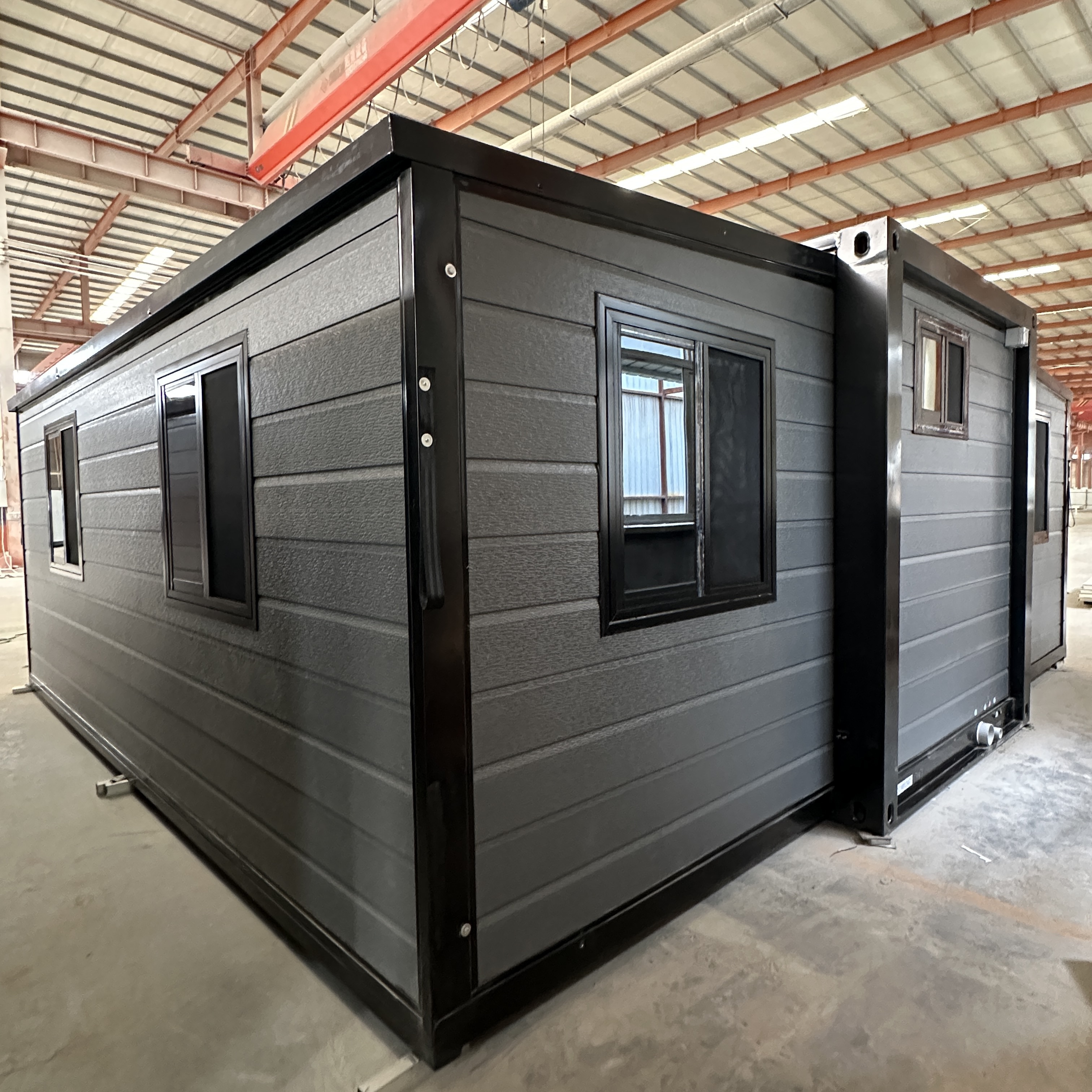 Container House with One Side Glass