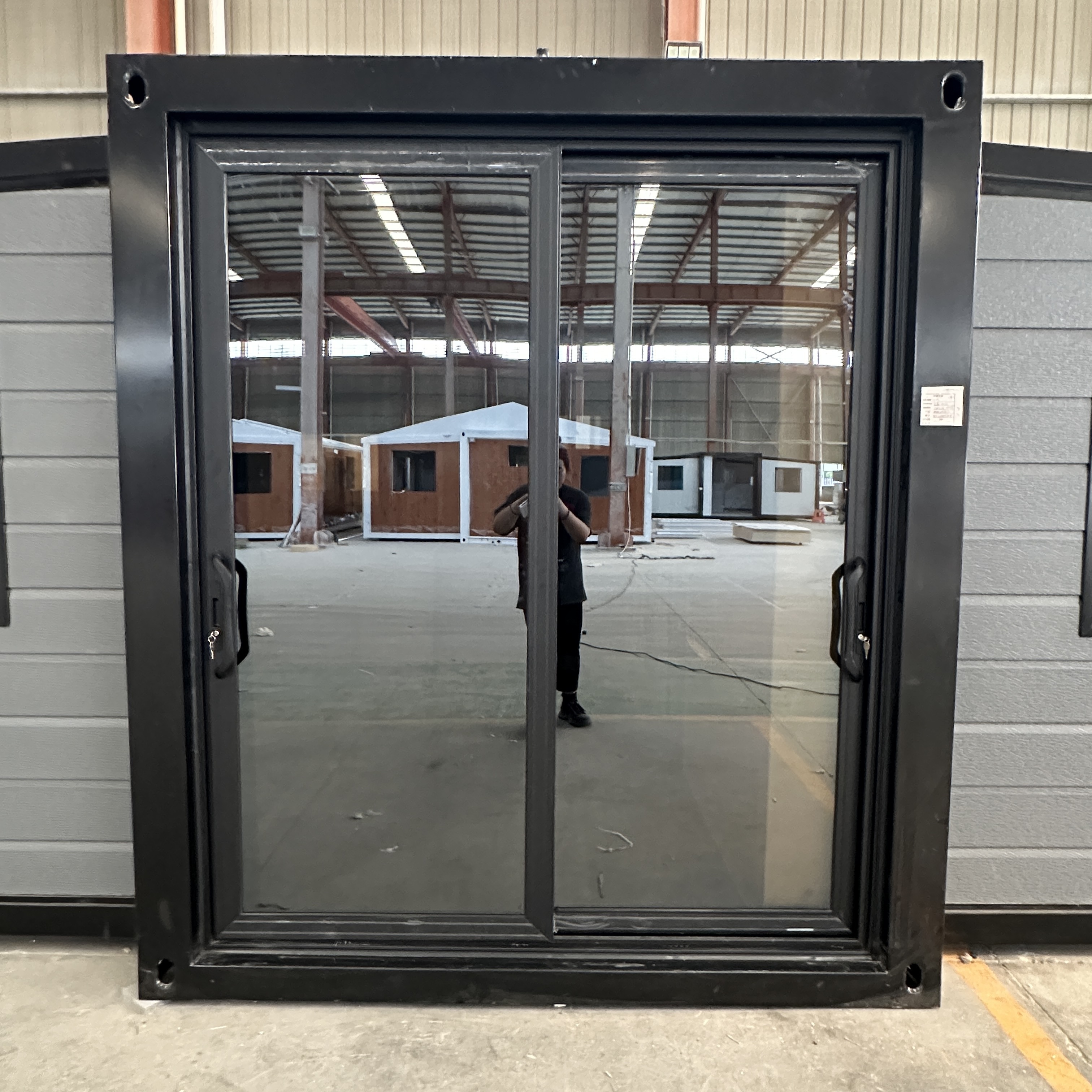 Container House with One Side Glass