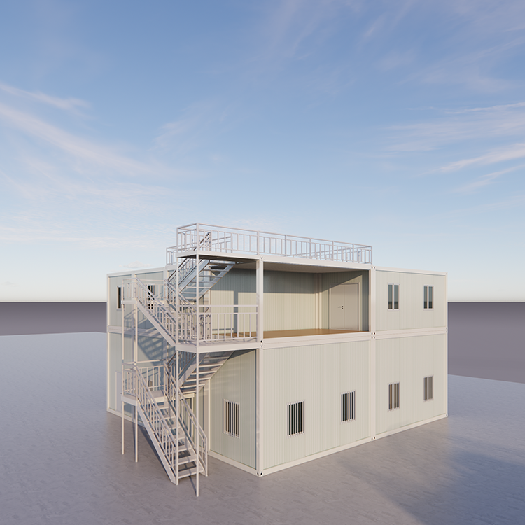 Construction site container housing