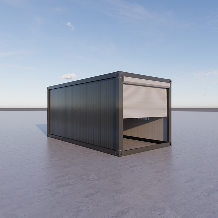 Shipping container garage house