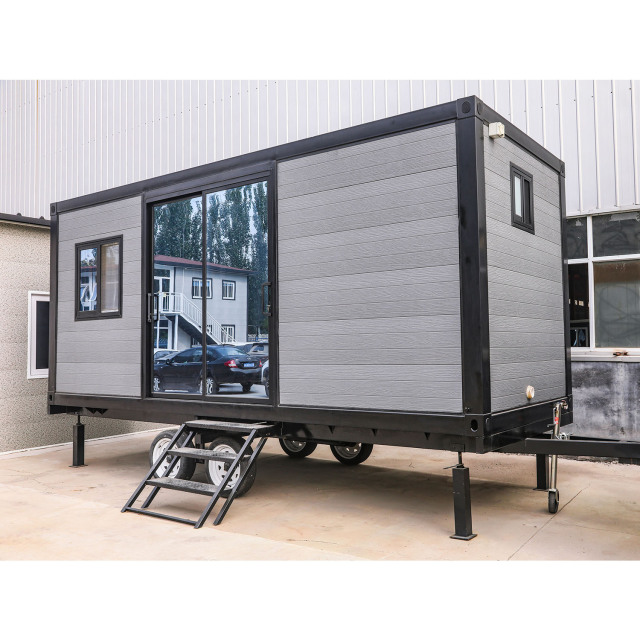 Size options movable container house on wheels tiny home on trailer for sale