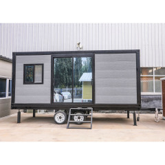 Size options movable container house on wheels tiny home on trailer for sale