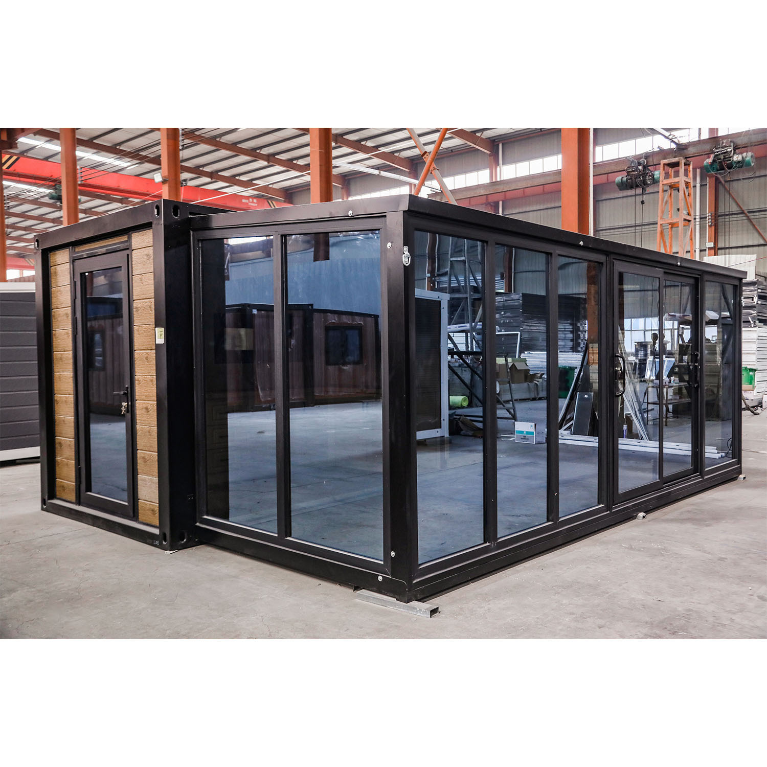Folding Push Pull house Windproof Safety Portable Prefabricated  Expanding House Push Out Container Houses