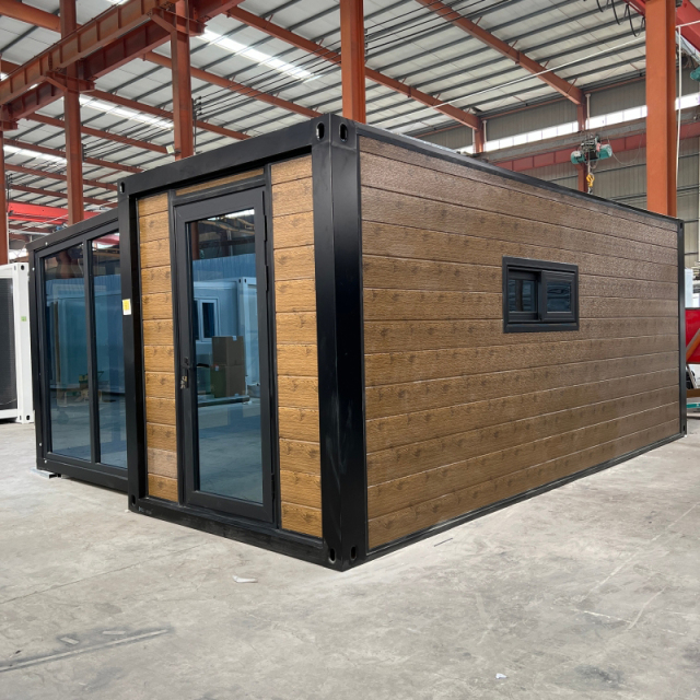 Modern Expandable Glass Pod – 24㎡ Fold-Out L-Shaped Living Space