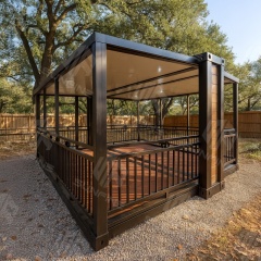 Prefab Foldable Outdoor Gazebo Pavilion with Roof Aluminum Frame