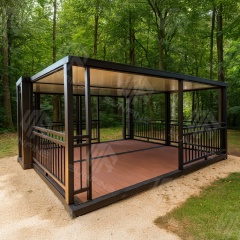 Prefab Foldable Outdoor Gazebo Pavilion with Roof Aluminum Frame