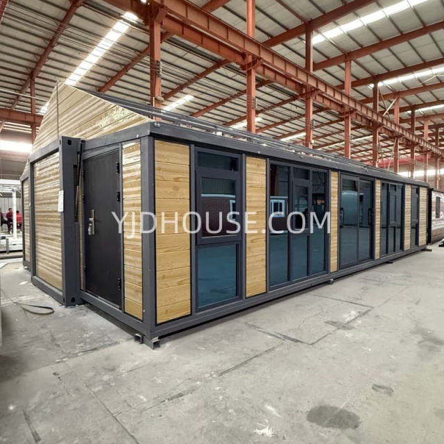 11.2m Luxury Expandable Container House with Sloped Roof | Modern Prefab Villa